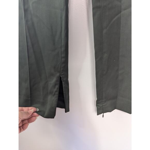 NWT Women's COS Straight Leg Wool Trousers in Dark Green - Picture 3 of 9